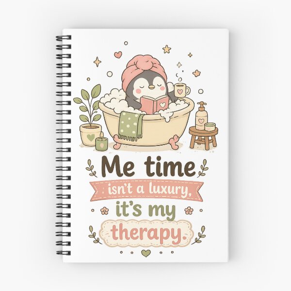 Item preview, Me Time Isn't a Luxury It's My Therapy Cute Penguin Self Care designed and sold by LittleJoyStudio.Art.