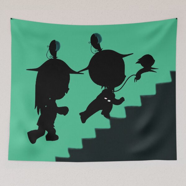 Item preview, Iris, Ruby, and Doom Kitty Silhouette Run on Stairs designed and sold by QueenAlicorn.