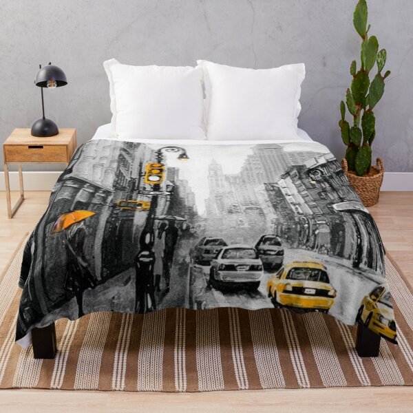 Item preview, New York City Street Wall Art | Urban Manhattan Cityscape Illustration designed and sold by Iceberg Comic Book Lounge.