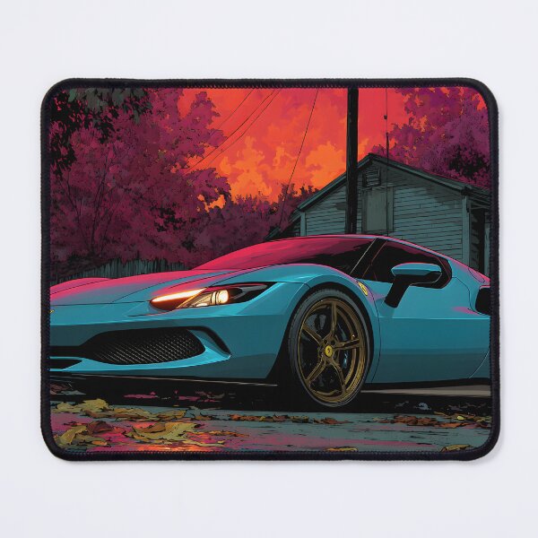 Item preview, Ferrari 296 GTB Vibrant Supercar Pop Art Poster designed and sold by AutoPopStudio.