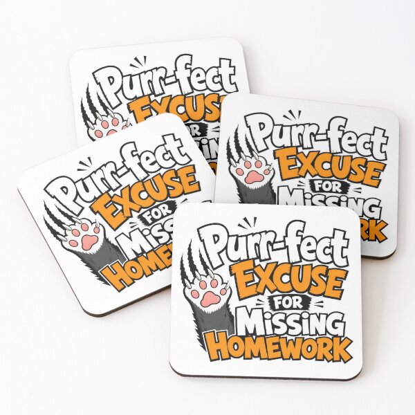 Item preview, back to school Purr-fect Excuse For Missing Homework Funny Shirt  designed and sold by Uglyandcute.