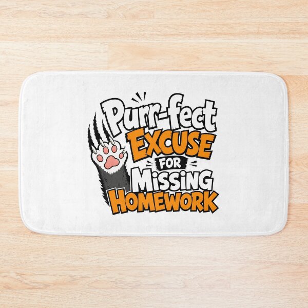 Item preview, back to school Purr-fect Excuse For Missing Homework Funny Shirt  designed and sold by Uglyandcute.