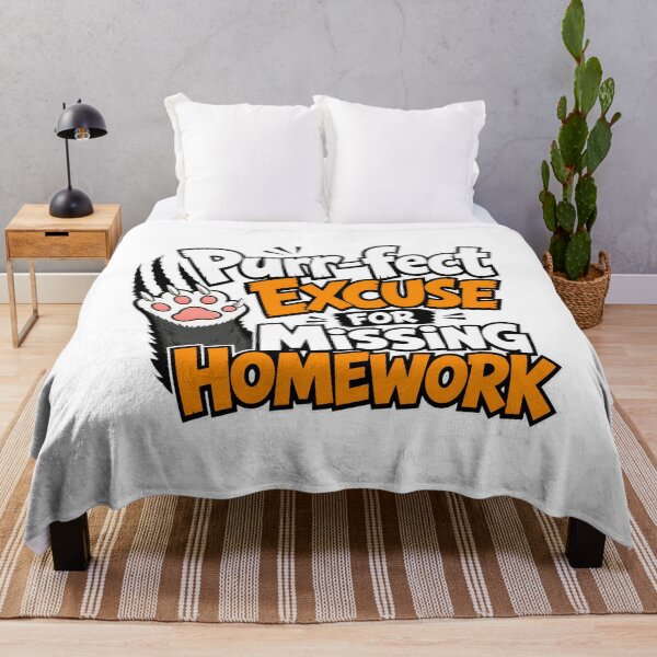 Item preview, back to school Purr-fect Excuse For Missing Homework Funny Shirt designed and sold by Uglyandcute.