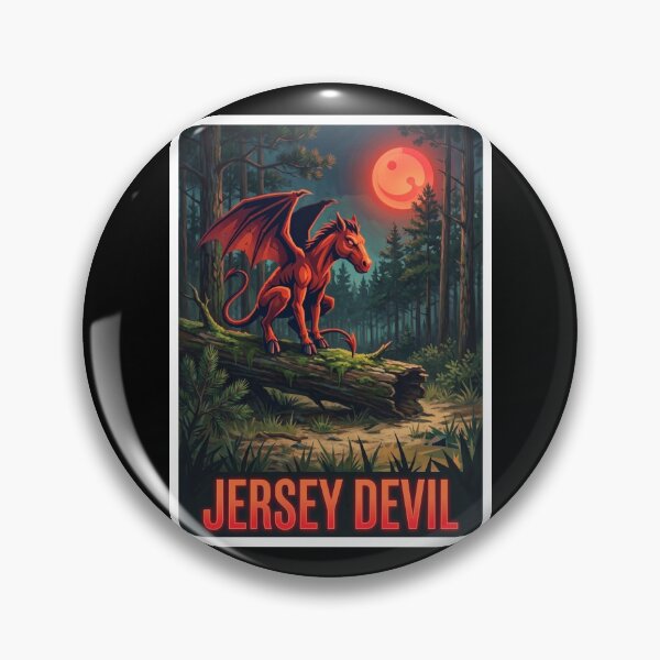 Item preview, Jersey Devil Cryptid Pine Barrens Pop Art Poster designed and sold by redsharkuk.