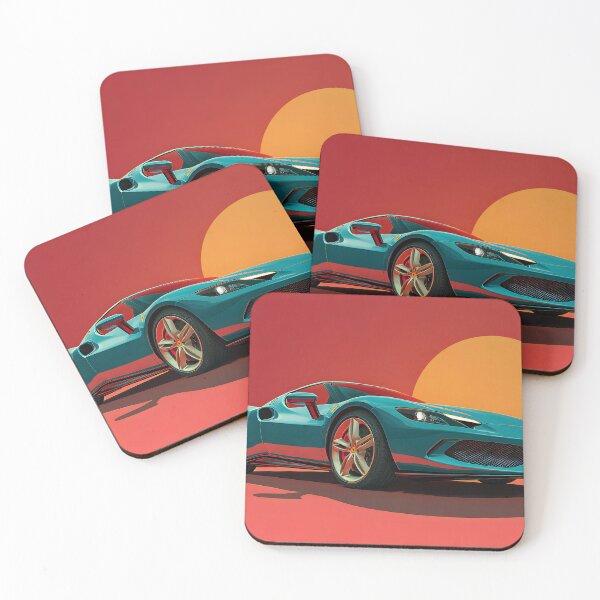 Item preview, Ferrari 296 GTB High Performance Pop Art Car Print designed and sold by AutoPopStudio.