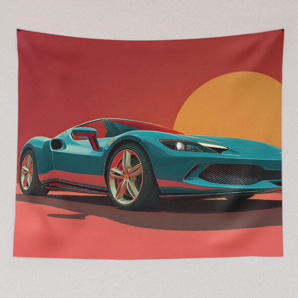 Item preview, Ferrari 296 GTB High Performance Pop Art Car Print designed and sold by AutoPopStudio.