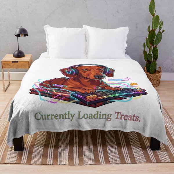Item preview, Loading Treats Neon Gamer Puppy Dachshund Design designed and sold by jgoteiner.