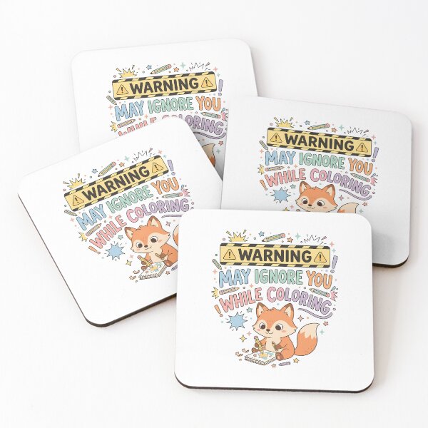 Item preview, Fox Coloring Day Warning Design designed and sold by SHOP-Corner.