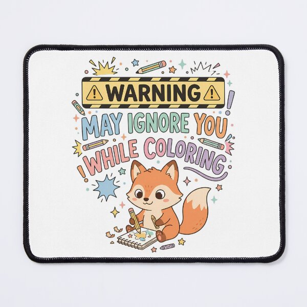 Item preview, Fox Coloring Day Warning Design designed and sold by SHOP-Corner.