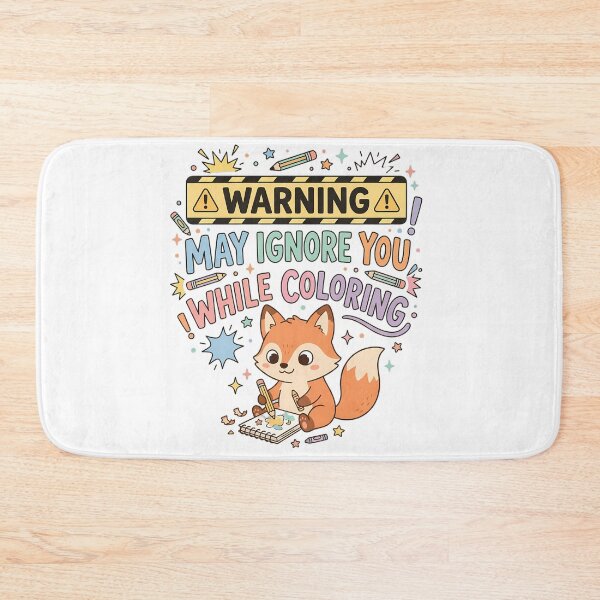 Item preview, Fox Coloring Day Warning Design designed and sold by SHOP-Corner.