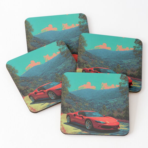 Item preview, Ferrari 296 GTB Supercar Pop Art Graphic Design designed and sold by AutoPopStudio.