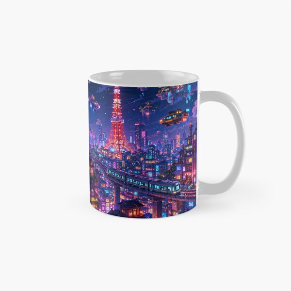 Item preview, Neon Tokyo Sky World After Dark designed and sold by pixelpopplanet.