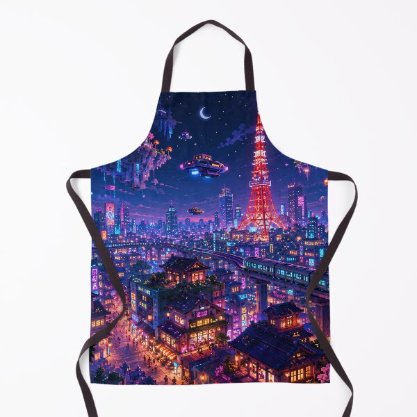 Item preview, Neon Tokyo Sky World After Dark designed and sold by pixelpopplanet.