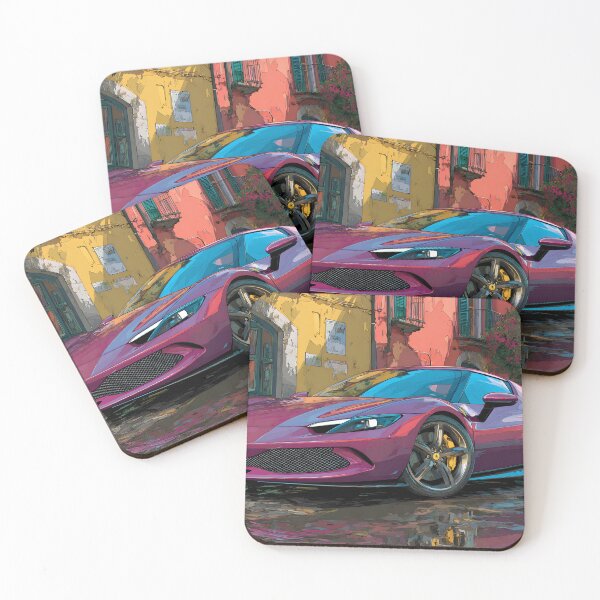 Item preview, Ferrari 296 GTB Pop Art Exotic Car Illustration designed and sold by AutoPopStudio.