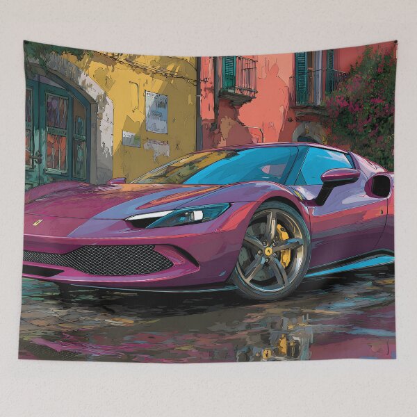 Item preview, Ferrari 296 GTB Pop Art Exotic Car Illustration designed and sold by AutoPopStudio.