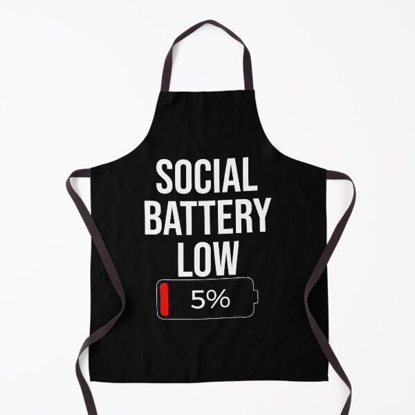 Item preview, Social Battery Low 5 Percent Funny Introvert Quote designed and sold by Joshbrowny.