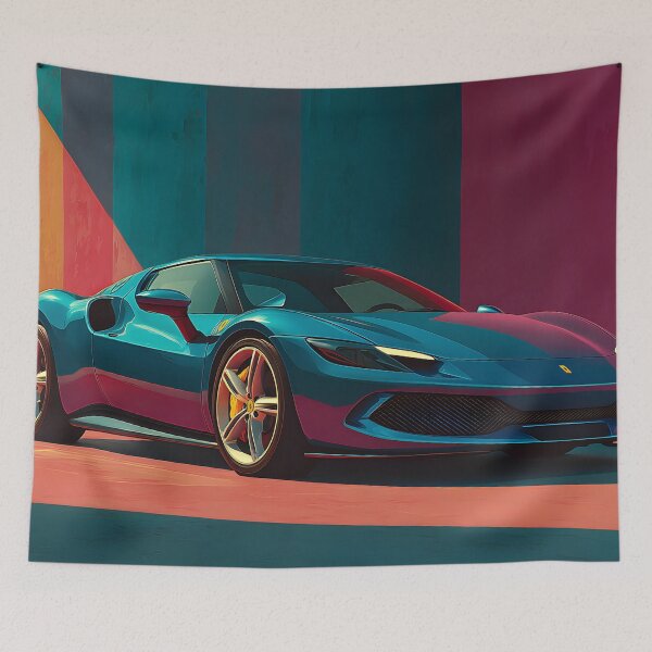 Item preview, Ferrari 296 GTB Italian Performance Pop Art Artwork designed and sold by AutoPopStudio.