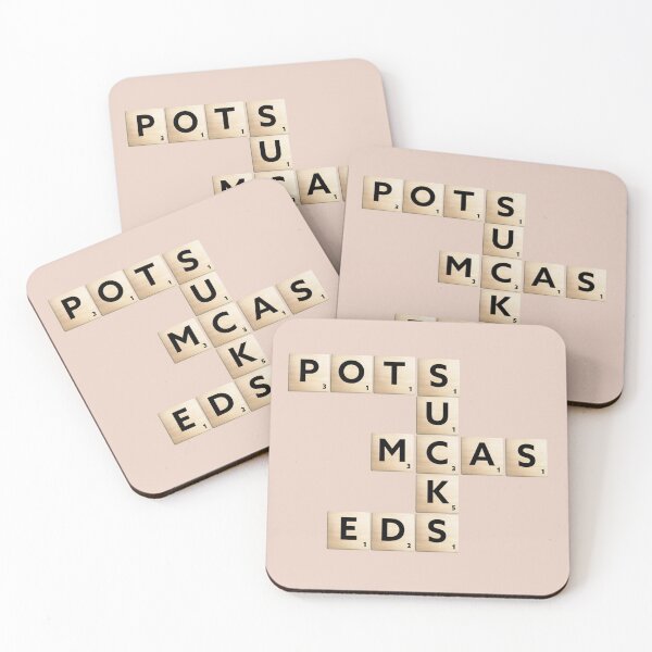 Item preview, POTS MCAS EDS Sucks Scrabble Crossword Chronic Illness Trifecta designed and sold by pulse_retail.