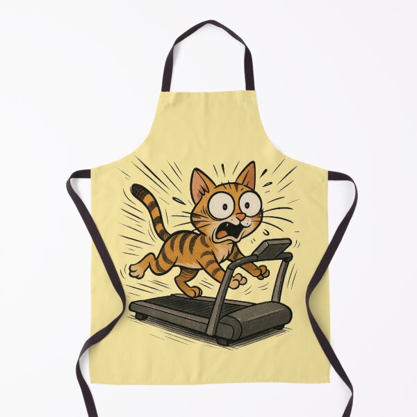 Item preview, Treadmill Terror Funny Cat – Cardio Cat Lover Gym Design, Funny Workout Gift designed and sold by AYACHI90.