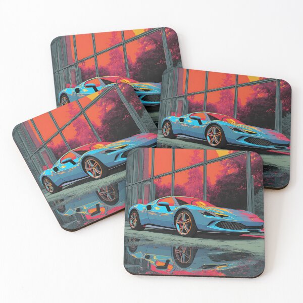 Item preview, Ferrari 296 GTB Stylish Pop Art Car Poster designed and sold by AutoPopStudio.
