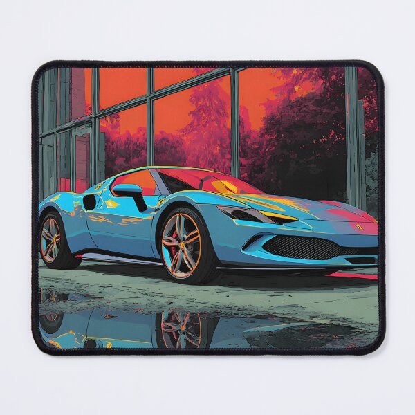Item preview, Ferrari 296 GTB Stylish Pop Art Car Poster designed and sold by AutoPopStudio.