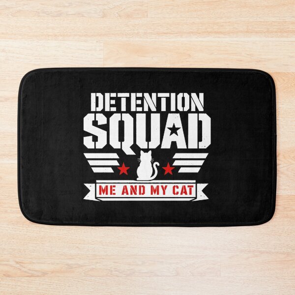 Item preview, back to school Detention Squad Me And My Cat Funny Shirt designed and sold by Uglyandcute.