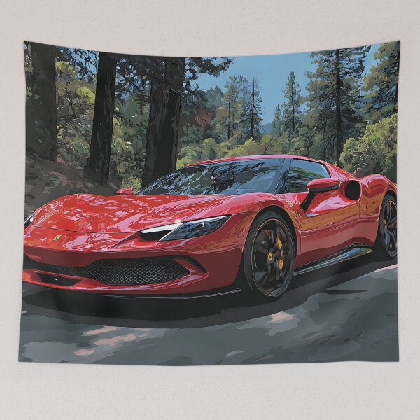 Item preview, Ferrari 296 GTB Bold Supercar Pop Art Wall Art designed and sold by AutoPopStudio.
