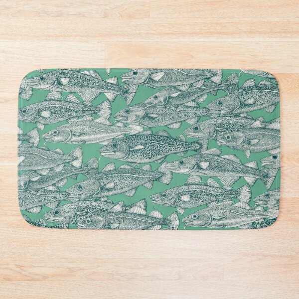 Item preview, Atlantic cod dark teal peppermint green designed and sold by scrummy.