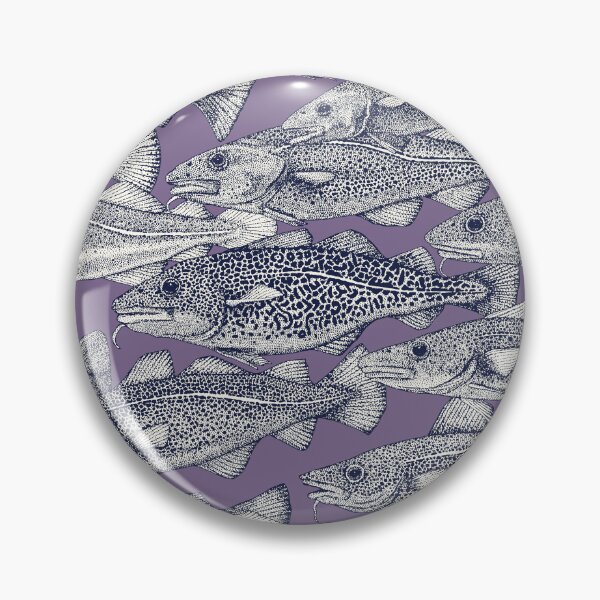 Artikelvorschau, Atlantischer Kabeljau, Marineblau, Violett entworfen und verkauft von scrummy.