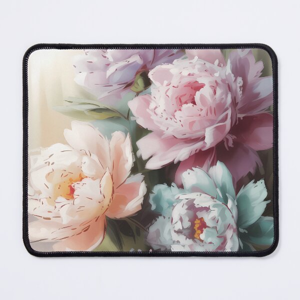 Item preview, Romantic Peony Bouquet Oil Painting in Pastel Colors designed and sold by SellingWSarah17.