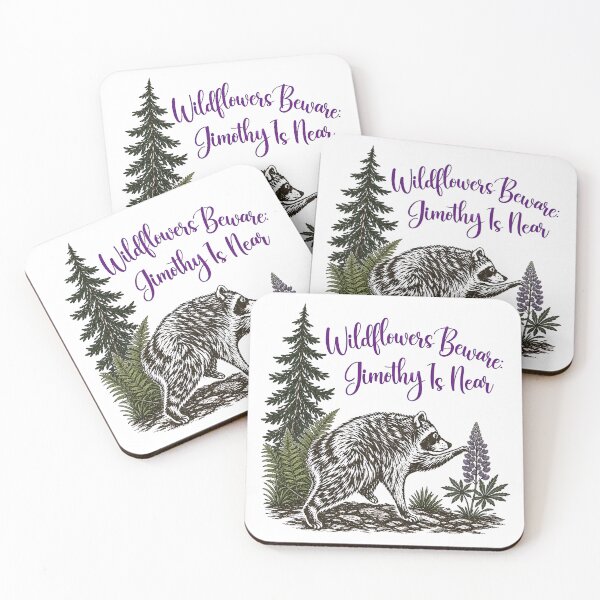 Item preview, Jimothy Wildflowers Bloom Vintage Raccoon Art designed and sold by JessArty ⭐⭐⭐⭐⭐.