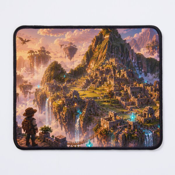 Item preview, Machu Picchu Floating Ruins at Sunrise designed and sold by pixelpopplanet.