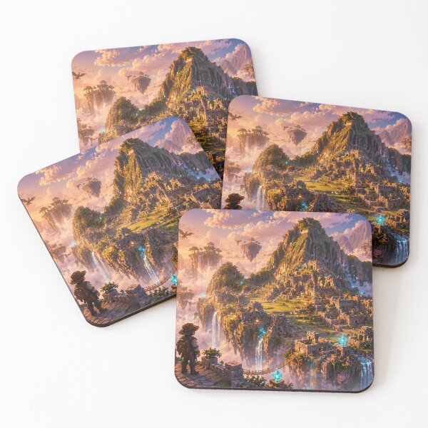 Item preview, Machu Picchu Floating Ruins at Sunrise designed and sold by pixelpopplanet.