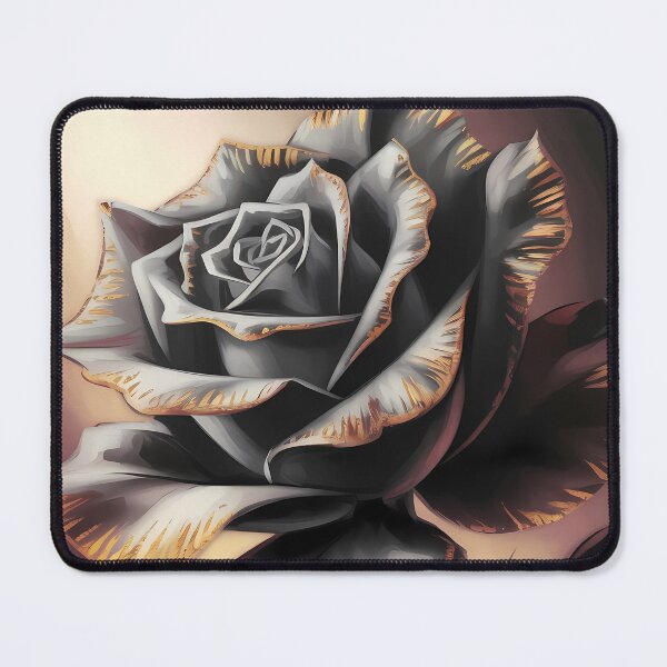 Item preview, Black and Gold Rose Elegant Textured Painting designed and sold by SellingWSarah17.