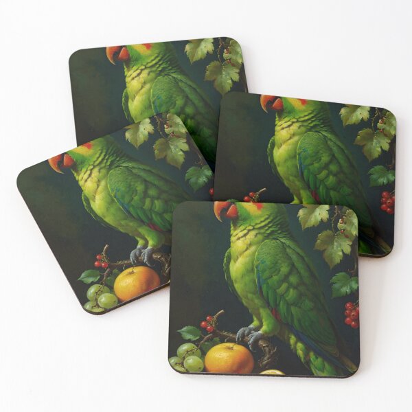 Item preview, Emerald parrot in baroque still life designed and sold by Feble.