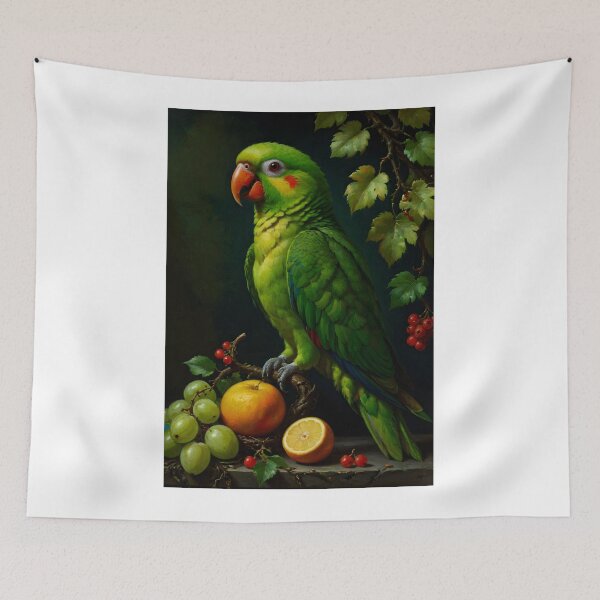 Item preview, Emerald parrot in baroque still life designed and sold by Feble.