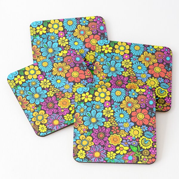 Item preview, Groovy 1960's Hippie Flower Power Colorful Designs Pattern designed and sold by DEC02.