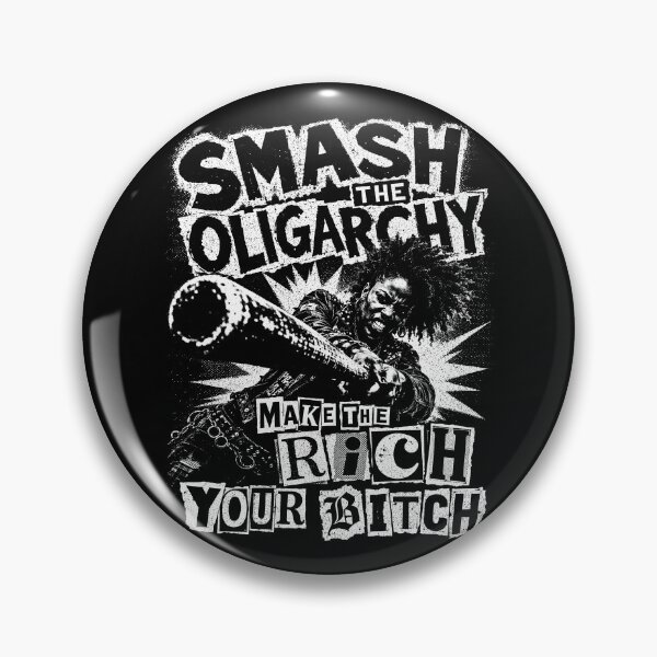 Item preview, Smash the Oligarchy Punk Protest Art designed and sold by Victor Shadehorn.