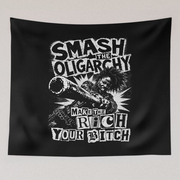 Item preview, Smash the Oligarchy Punk Protest Art designed and sold by Victor Shadehorn.