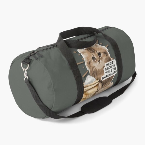 Item preview, Funny Cat Making Biscuits While The World Burns Meme designed and sold by pulse_retail.
