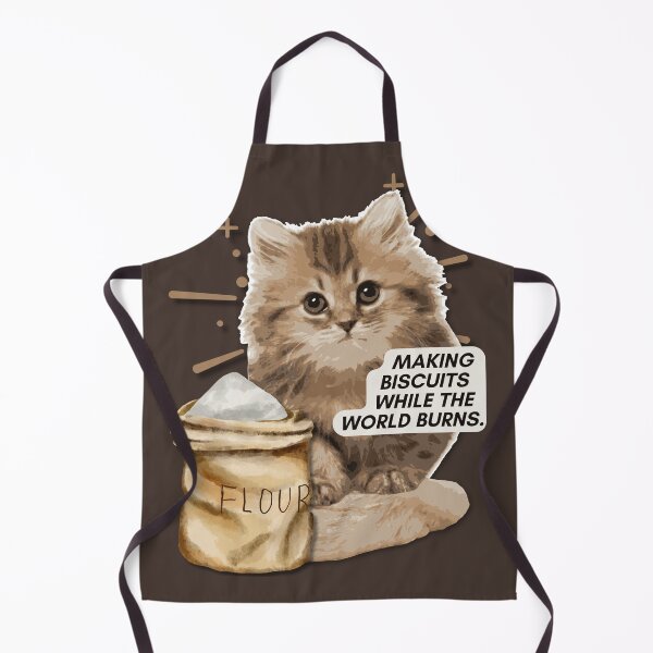 Item preview, Funny Cat Making Biscuits While The World Burns Meme designed and sold by pulse_retail.