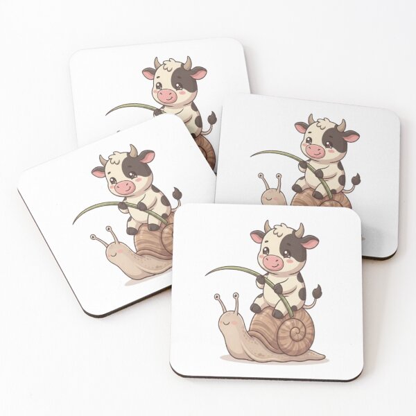 Item preview, Cute Cow Riding Giant Snail designed and sold by Ella_Sketch.