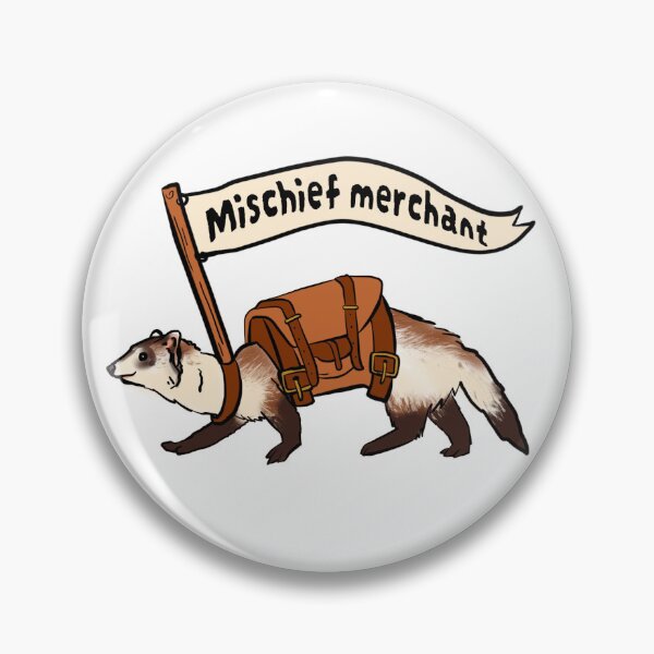 Item preview, Mischief Merchant Ferret Sticker designed and sold by juliawaters.