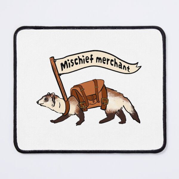 Item preview, Mischief Merchant Ferret Sticker designed and sold by juliawaters.