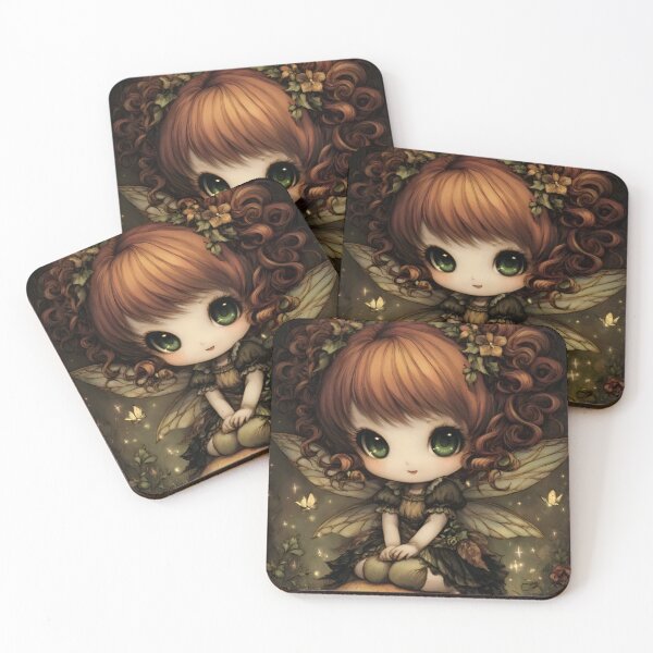 Item preview, Pixie Fantasy Art | Whimsical Enchanted Forest Fairy designed and sold by InkAndGloom.