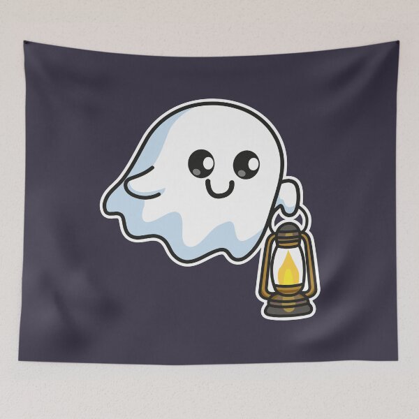 Item preview, Ghost with Lantern – Cute Spooky Halloween Spirit Design designed and sold by MerlinWear.