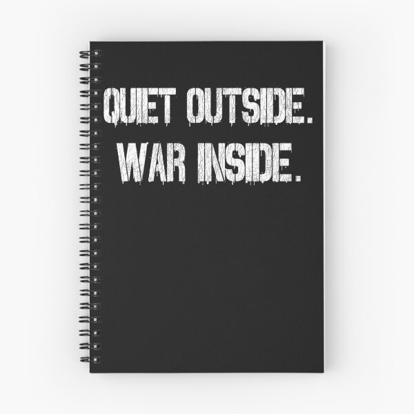 Item preview, Quiet Outside. War Inside. | Mental Health Awareness Quote T-Shirt designed and sold by FlyRC.