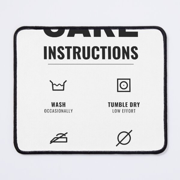 Item preview, Care Instructions Funny Deadpan Laundry Label – Dry Humor Shirt designed and sold by deadpansupplyco.