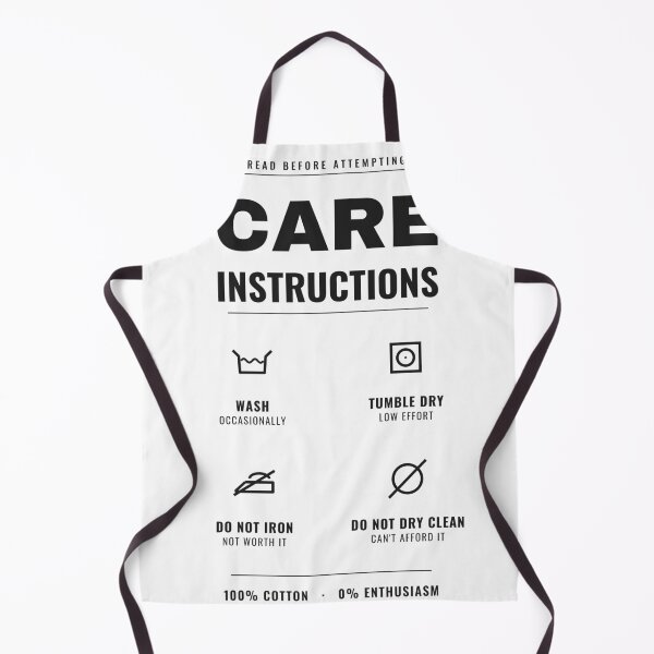 Item preview, Care Instructions Funny Deadpan Laundry Label – Dry Humor Shirt designed and sold by deadpansupplyco.
