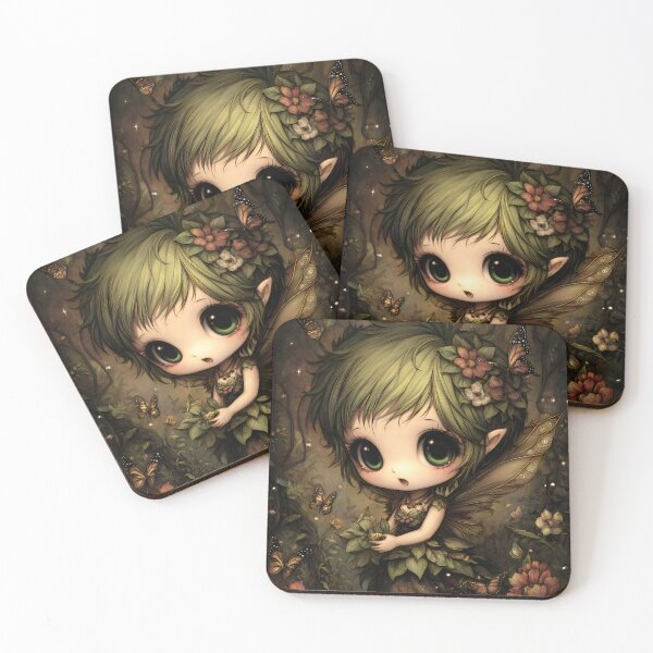 Item preview, Pixie Fantasy Art | Whimsical Enchanted Forest Fairy designed and sold by InkAndGloom.